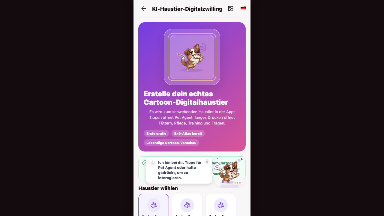 PetYou AI digital pet screen